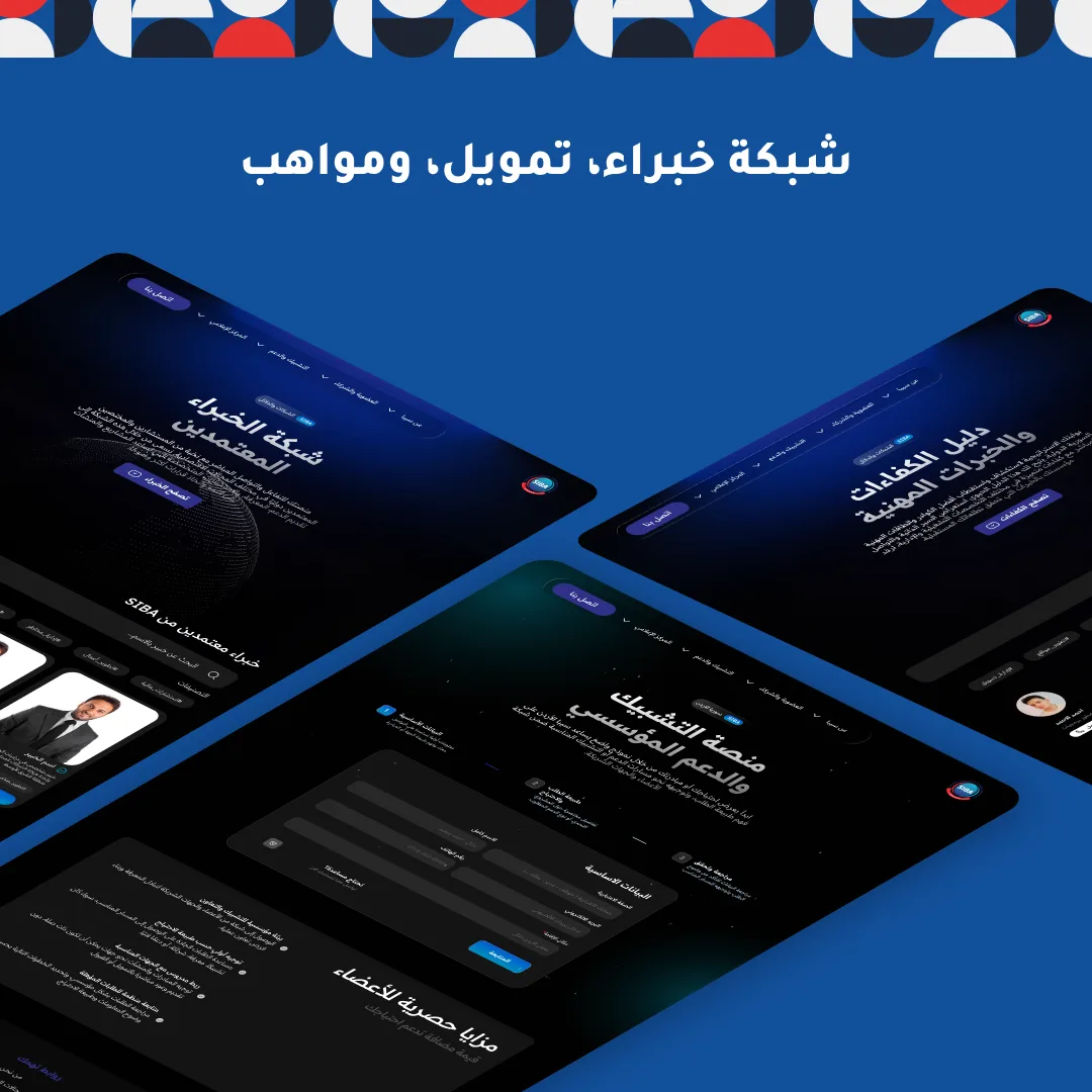 شبكة خبراء وتمويل ومواهب: عرض مائل للمنصة